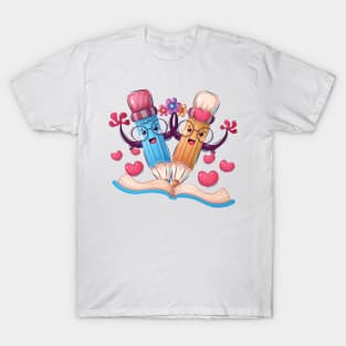 Cute pencils Valentines day T-Shirt